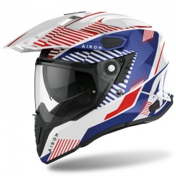 KASK AIROH COMMANDER BOOST WHITE/BLUE GLOSS XS