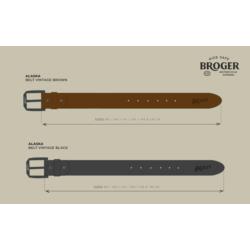 Pasek skórzany  BROGER ALASKA 110cm Vintage Brown