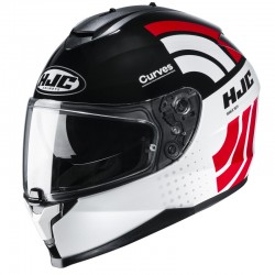 KASK HJC C70 CURVES WHITE/BLACK/RED XS